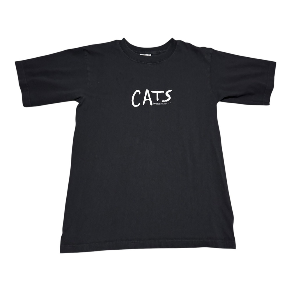 Vintage 90s Mark Athletic Cats Double Sided Broadway Musical Promo Shirt Men's M